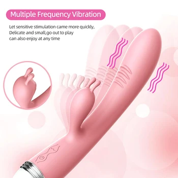 10 Hız G pot Vibratör USB Şarj Edilebilir Güçlü Yapay Penis Tavşan Vibratör Kadınlar için Klitoris stimülasyon Masajı Yetişkin seks oyuncakları