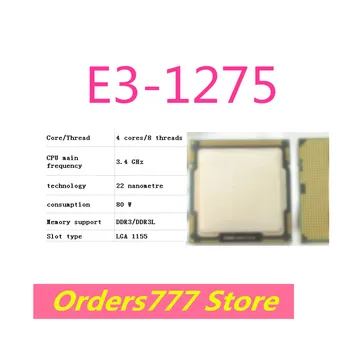 Yeni ithal orijinal E3-1275 1275 1230V2 CPU 4 çekirdek 8 konu 3.4 GHz 80W 22nm DDR3 R3L kalite güvencesi