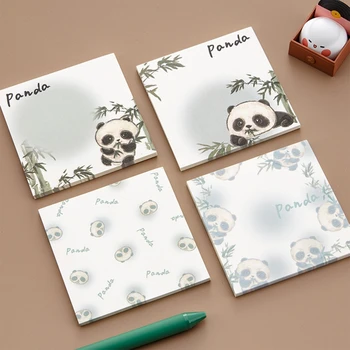 Sevimli Panda Yayınlanmıştır Yapışkan Notlar Yapışkanlı Memo Not Defteri Mürekkep geçirmez Öğrenciler kırtasiye malzemeleri