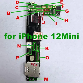 10 Adet/grup iPhone için Orijinal 12 Mini Ekran Pil Kamera Şarj FPC Konektörü Anakart Kulak Yedek Fix Parçaları
