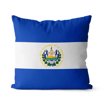 Wuzıdream El Salvador Bayrağı Yastık Örtüsü Dekorasyon Yastık Kılıfı dekoratif kırlent Kapak kanepe yastığı Kapak