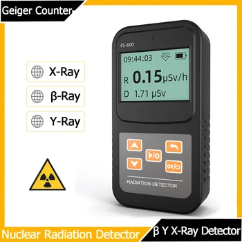 FS - 600 Nükleer radyasyon dedektörü Geiger Sayacı Radyoaktif Işın X-Işını γ x-ışını Radyasyon Test Cihazı Dozimetre USB El Taşınabilir