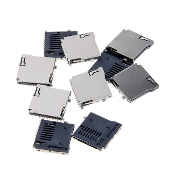 10 ADET Push-Push Tipi TF Mikro SD kart soketi Adaptörü Otomatik PCB Konektörü