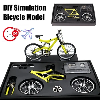 DIY Simülasyon Bisiklet model seti Alaşım Dağ Yolu Bisiklet Seti Monte model beyin Oyuncak Koleksiyonu Dekorasyon Hediye