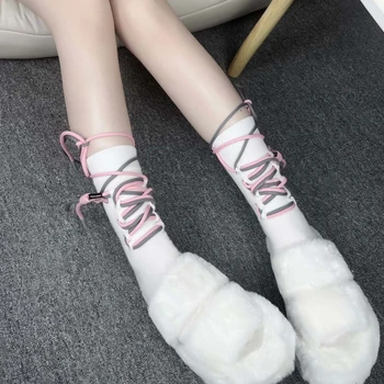 1 Çift Kısa ayak bileği çorap seksi pamuk dantel çorap fırfır tarzı ipli çorap