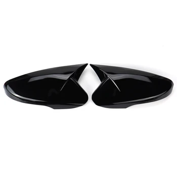M Tarzı Araba Parlak Siyah dikiz aynası Kapağı Trim Çerçeve Yan Ayna Kapakları Hyundai Veloster 2012-2017 için