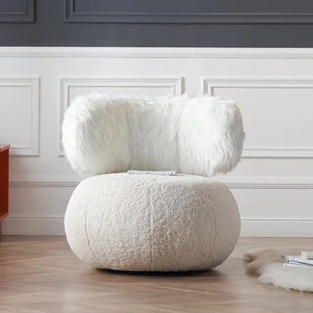 Modern ışık lüks tek kanepe tasarımcı çocuk oturma odası yatak odası tembel rahatlatıcı sandalye Tatami moda ev kanepe sandalye beyaz