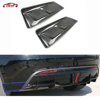 ABS Arka ÖN TAMPON Yan Splitter Tesla modeli Y 2021 + Arka Bölücülerin Dudak Yan Önlükleri Canard Kapakları Araba Styling