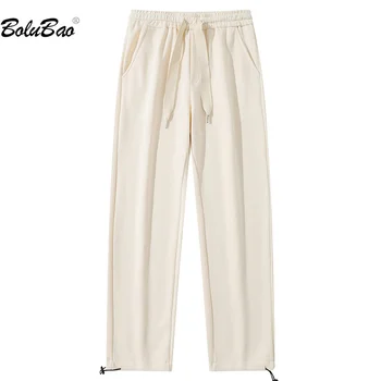 BOLUBAO 2023 Açık Rahat pantolon Erkekler İçin Saf Salata Halat Trend Pantolon Yüksek Kaliteli Tasarım Sıcak Sokak Giyim Pantolon erkekler İçin