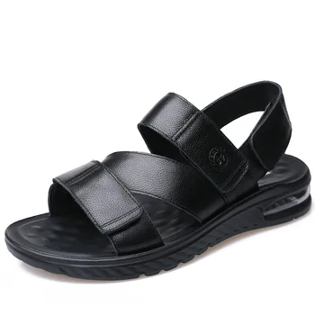 Erkek Sandalet Yaz Eğlence Plaj Tatil Sandalet erkek ayakkabısı 2023 Yeni Açık Ayakkabı Erkek Retro Rahat Rahat Sandalet Erkekler