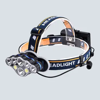 Far 8 LED Far Sensörü Başkanı İşık USB şarj edilebilir kafa lambası baş feneri COB El Feneri Su Geçirmez Kamp Yürüyüş için