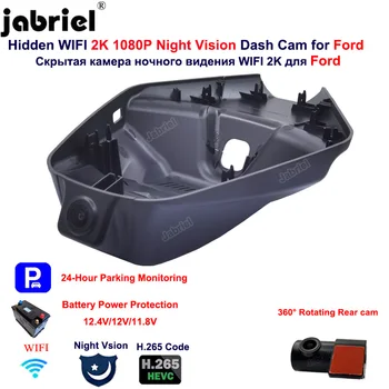 Özel araba dvr'ı Dash Kamera Ford Taurus İçin EcoBoost 245 Vignale 2019 2020 Video Kaydedici 2K 1440P WiFi 24H Sürüş Kaydedici
