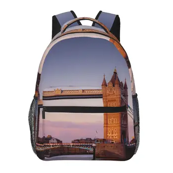 Kadın Sırt Çantası Günbatımı Londra Ve Kule Köprüsü Moda Çanta Kadın Erkek okul çantası Gizli Sakli Konusmalar Mochila