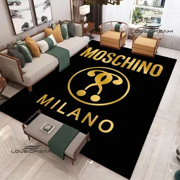 Moschıno Logo baskılı halı kaymaz halı halılar oturma odası Yoga mat Açık halı yatak odası dekoru doğum günü hediyesi