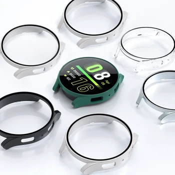 Temperli Cam + Sert PC Kasa Samsung Watch6 Klasik 47mm 43mm Ekran Koruyucu Kapak İzle 6 40mm 44mm Smartwatch Aksesuarları