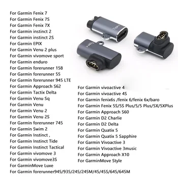 Taşınabilir şarj adaptörü Veri İletimini Destekler Tip-C/8 Pin/mikro USB şarj Dönüştürücü için Yedek Parçalar Garmin Venu 2