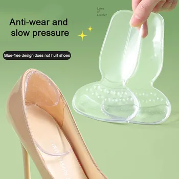 Yeni Silikon T şeklinde Jel Yüksek Topuklu Topuk Koruyucu Çıkartmalar Tabanlık Kadın Topuk Dikeni Ağrı kesici ayak yastığı Aşınma Önleyici Ayakkabı Pedleri