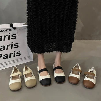 Ayakkabı Kadın Rahat Ve Zarif Modis Yuvarlak Ayak Rahat Kadın Sneakers Flats Yeni Yaz 2023 Mokasen Elbise Katı Dantel-Up Le