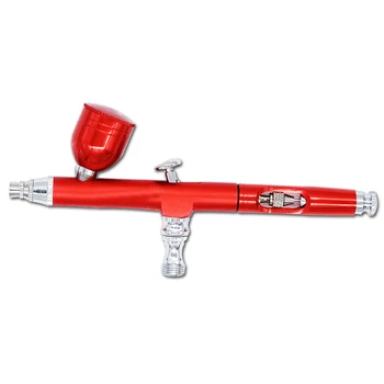 Airbrush Boya Araçları Çift Eylem Yerçekimi Besleme püskürtme tabancası Kiti ile Anahtarı Saman