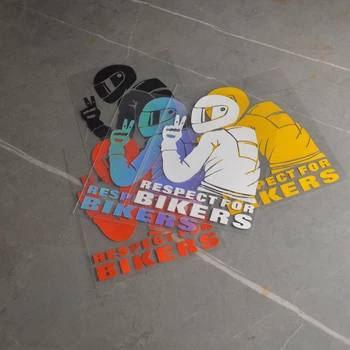 1 adet 15x11CM Saygı Biker Sticker Araba Motosiklet Vinil Çıkartmalar Motosiklet Vinil 3D Çıkartmalar Ve Çıkartmaları