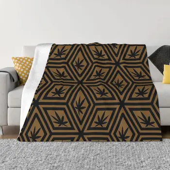 Ot yaprak battaniye pazen dekorasyon geometrik ot yaprak taşınabilir ev yatak örtüsü
