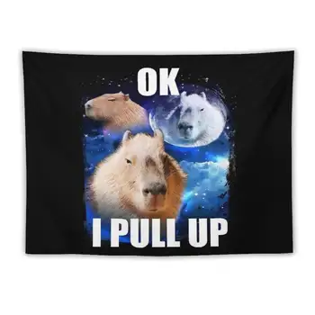 Tamam Ben Yukarı Çekin Capybara meme Goblen Komik Bayrak Afiş Meme Goblen Genç Yatak Odası Duvar Asılı Kolej Kapalı Açık Poster