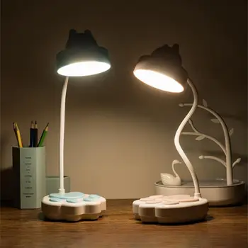 Yeni Yaratıcı Karikatür Kedi Pençe Masa Lambası USB Şarj Katlanır Dokunmatik Yatak Odası led gece ışığı çocuk eğitim masası Lambası