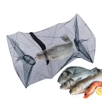 Minnow Tuzakları Balıkçılık Yengeç Tuzak Minnow Tuzak Kerevit Tuzak Istakoz Karides Katlanabilir Cast Net Balık Ağları Taşınabilir Katlanmış