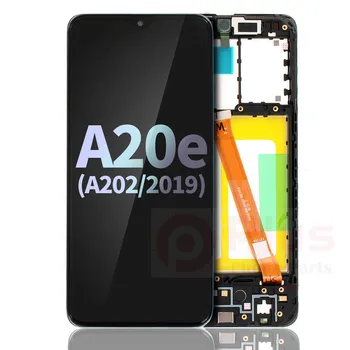Çerçeve İle dokunmatik LCD ekran Ekran samsung için yedek Galaxy A20e (A202 / 2019) (Servis Paketi) (Siyah)