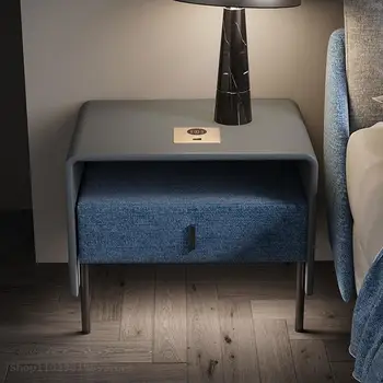 Modern Akıllı Komodinler Lüks katı ahşap Başucu Masa Ev Kablosuz Şarj oturma Odası depolama dolabı yatak odası mobilyası