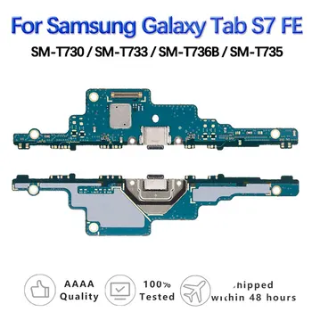USB Şarj Bağlantı Noktası Kartı Parçaları Samsung Galaxy Tab İçin S7 FE T730 / T735 / T736 Flex Kablo Yedek parça