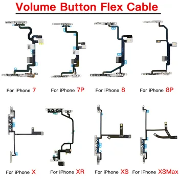 Ses Düğmesi Flex Kablo iPhone 7 7P 8 Artı X XR XS Max Sessiz Anahtarı Onarım Değiştirme