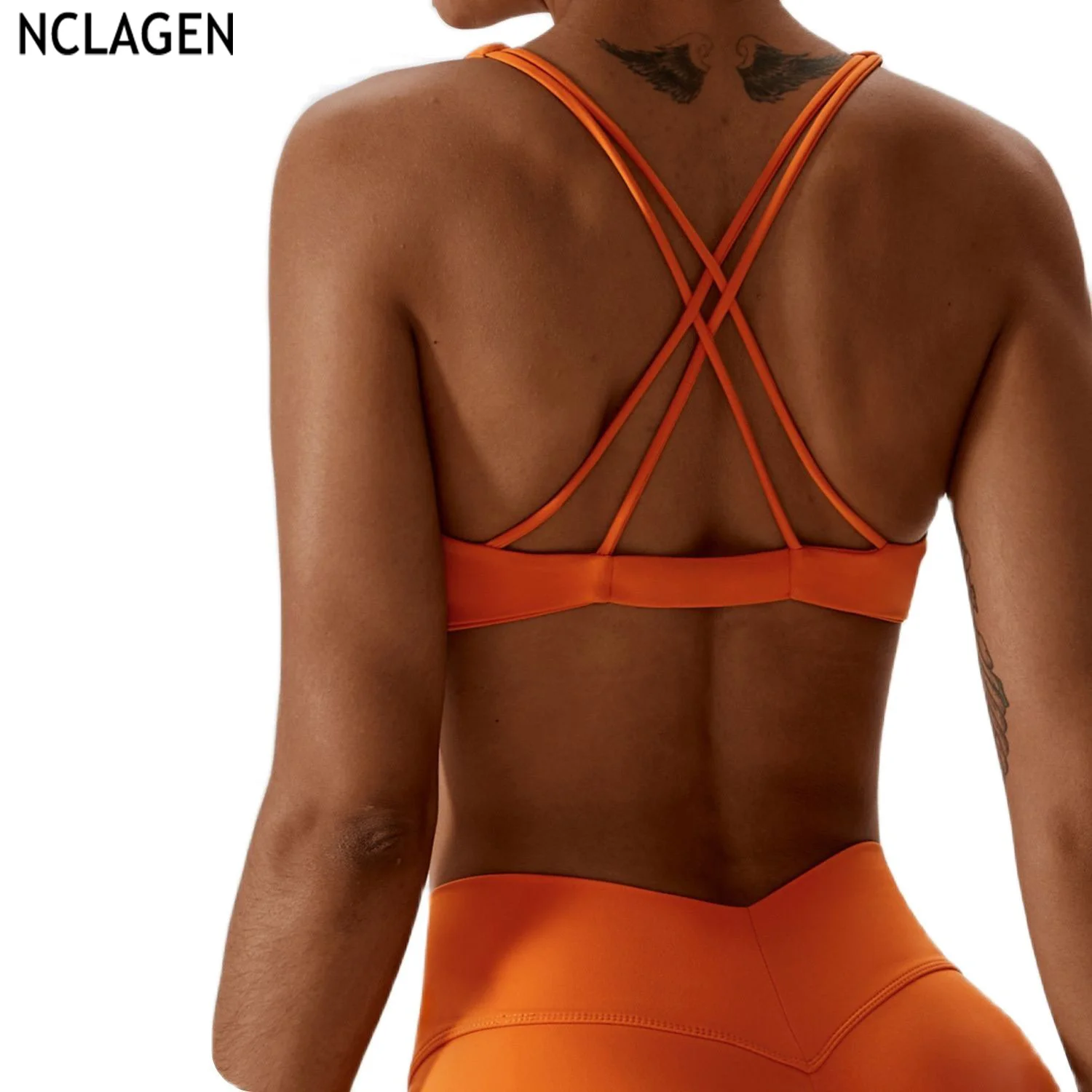 Nclagen yoga kadın spor sutyeni koşu spor yelek spor salonu